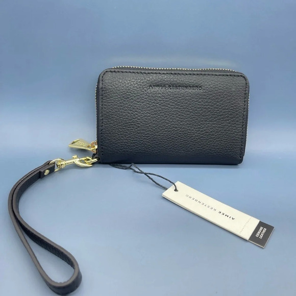 Aimee KESTENBERG Zip Around Wristlet, Black, NWT - Picture 5 of 14